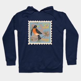 Robin Postage Stamp Hoodie